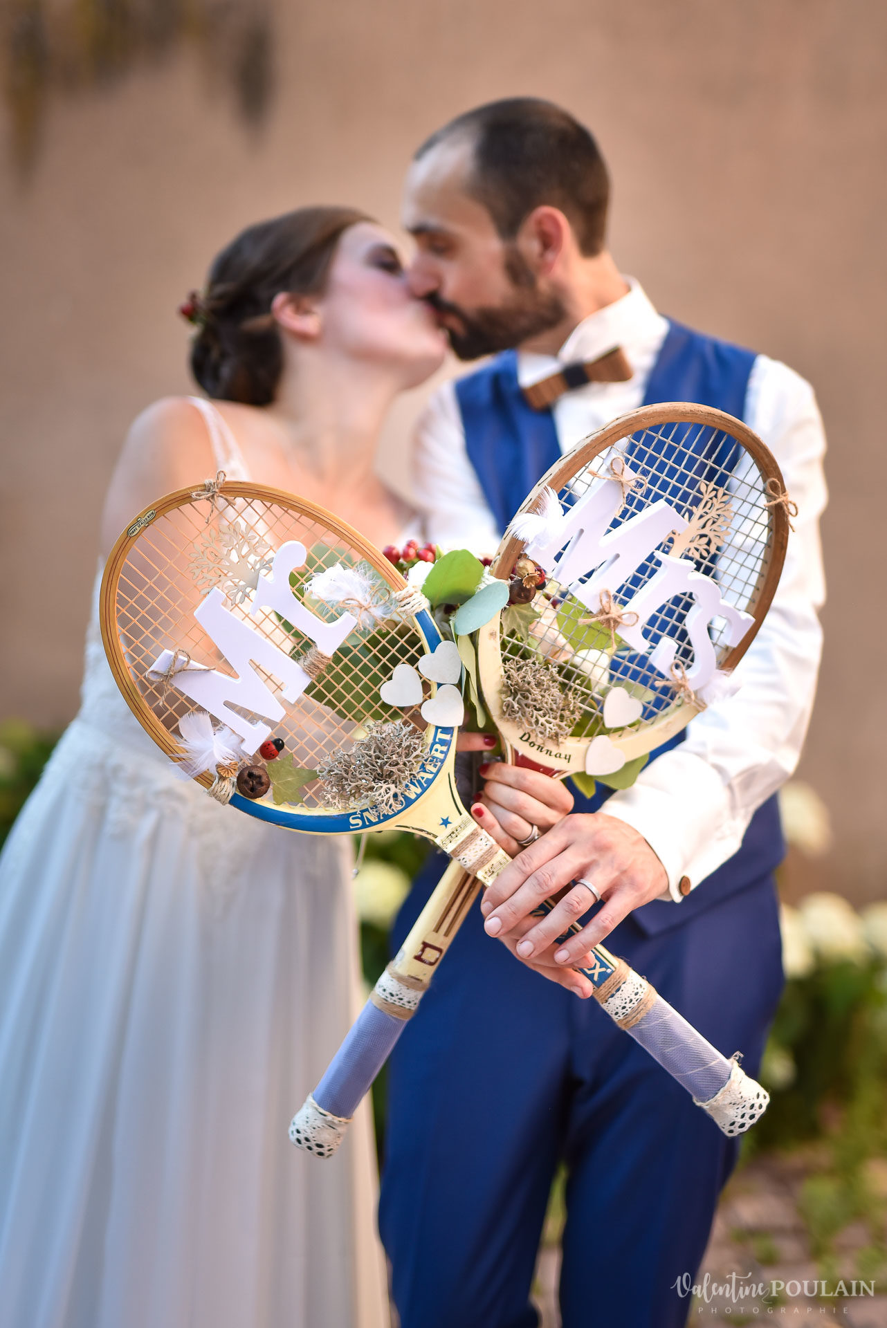 Tennis mariage raquettes - Valentine Poulain