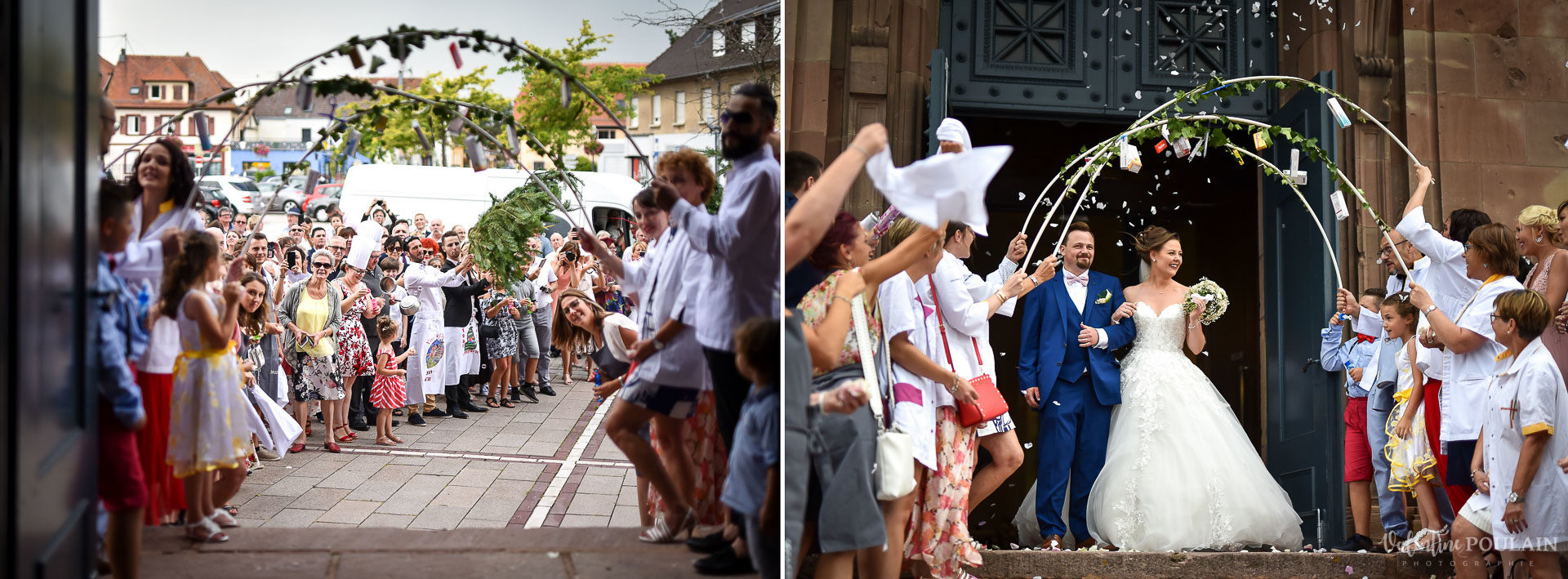 Mariage cool ferme weyerbach - Valentine Poulain haie d'honneur