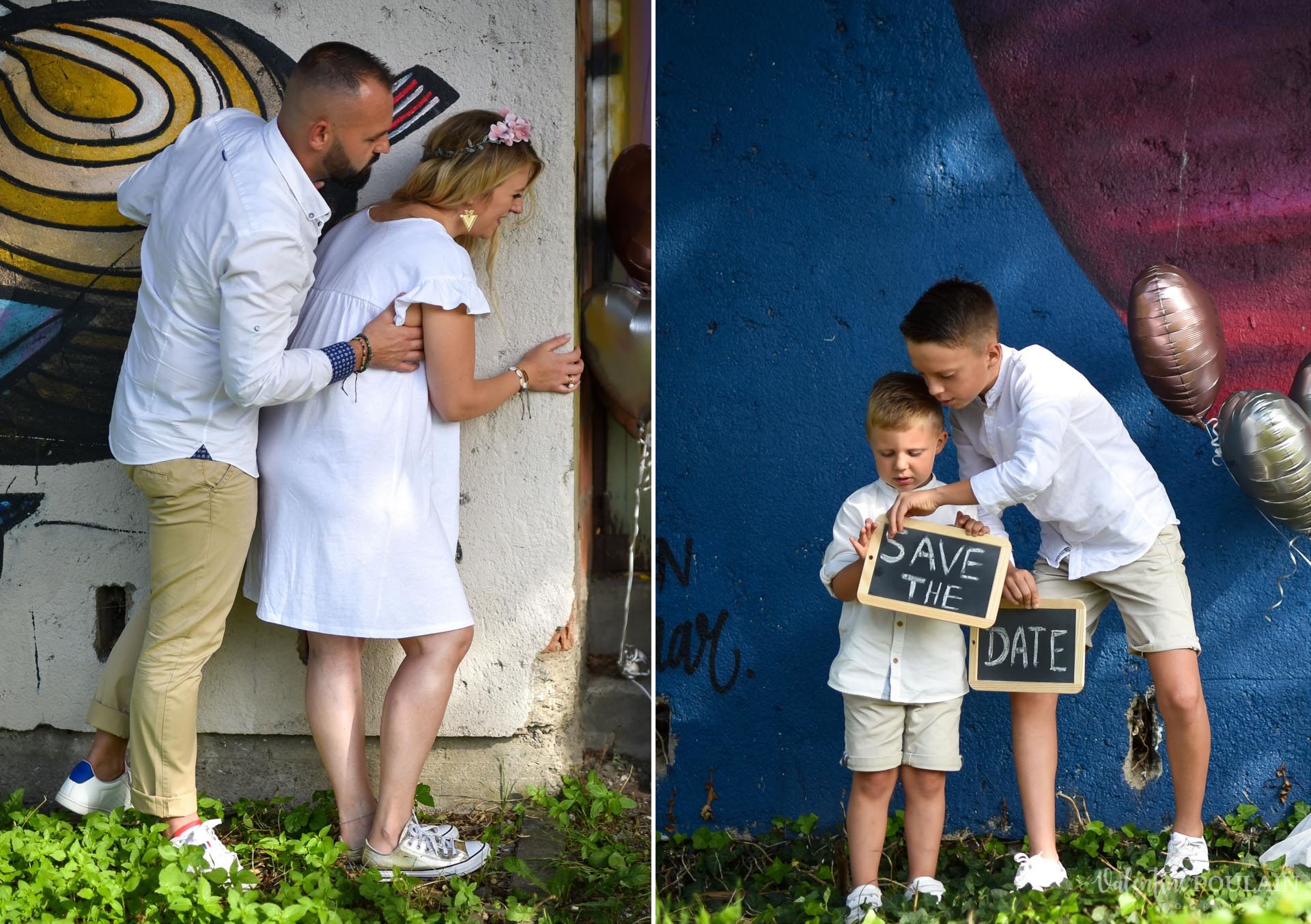 Save the date urbain famille - Valentine Poulain écrire