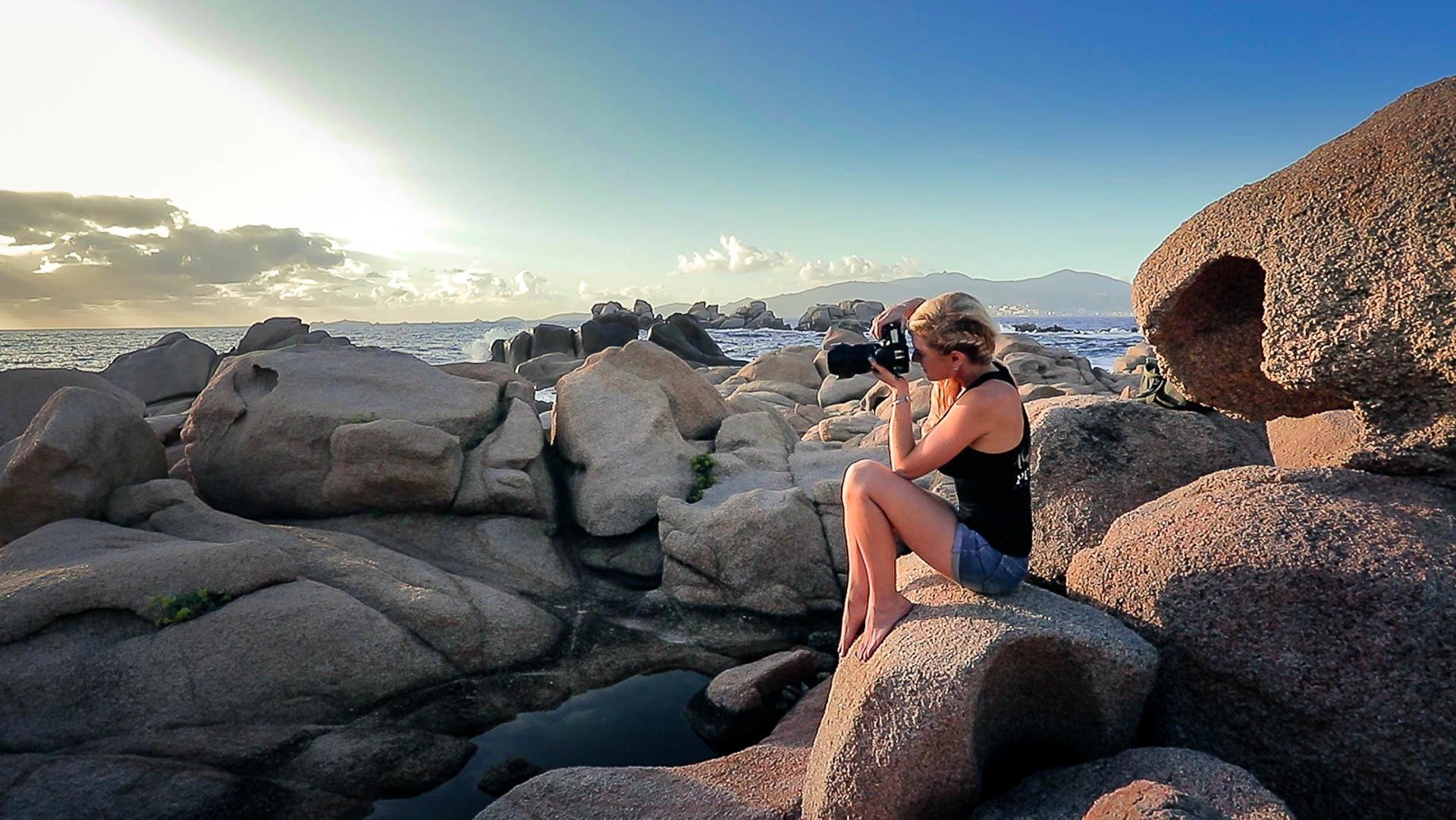 Behind the scenes shooting sport Corse - Valentine Poulain shoot