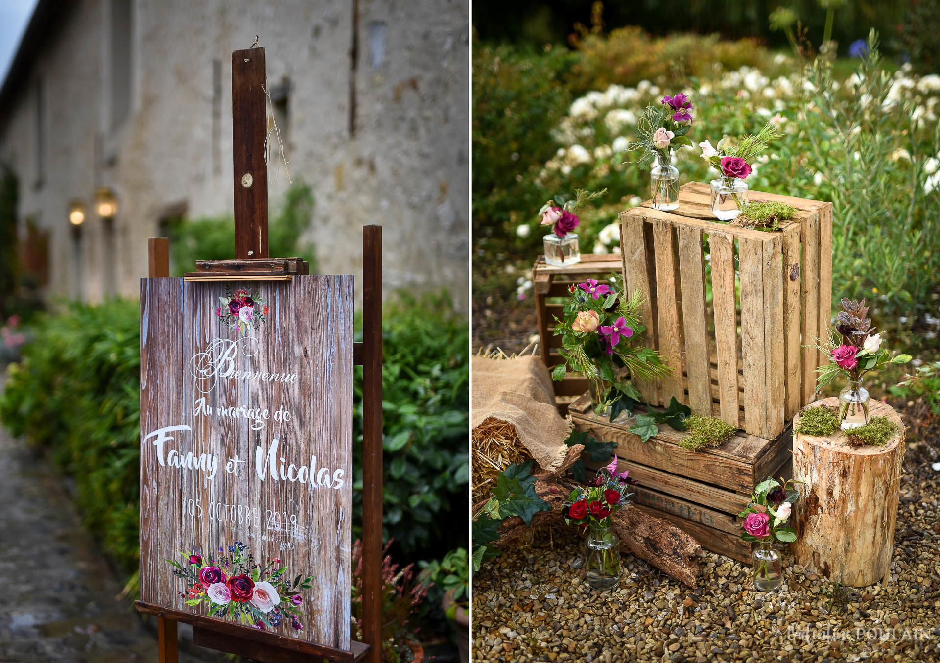 Mariage lieu insolite Paris -Valentine Poulain Domaine de Brunel fleurs
