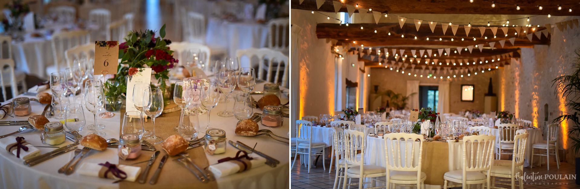 Mariage lieu insolite Paris -Valentine Poulain Domaine de Brunel table