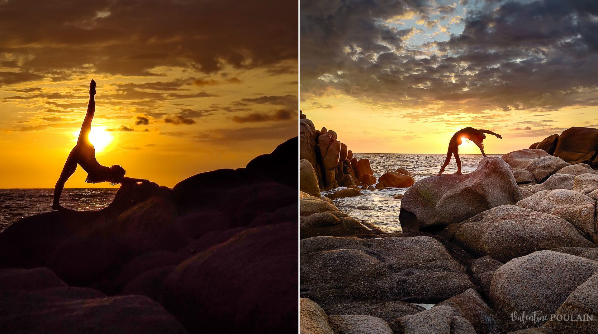 Shooting pole dance Corse Portrait - Valentine Poulain sunset