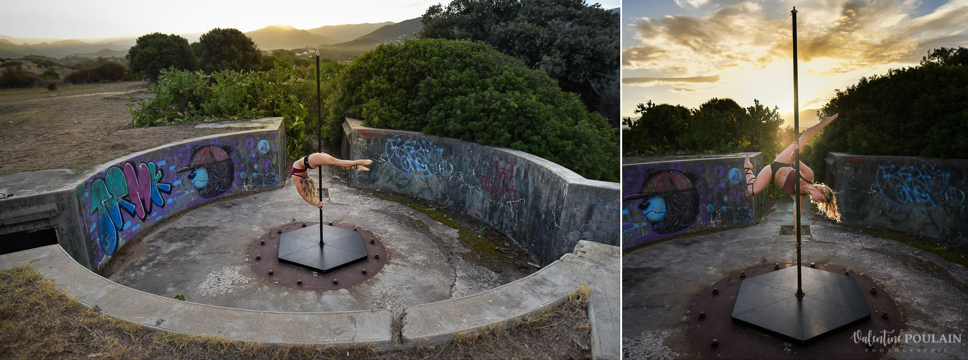 Shooting pole dance Corse Portrait - Valentine Poulain vue