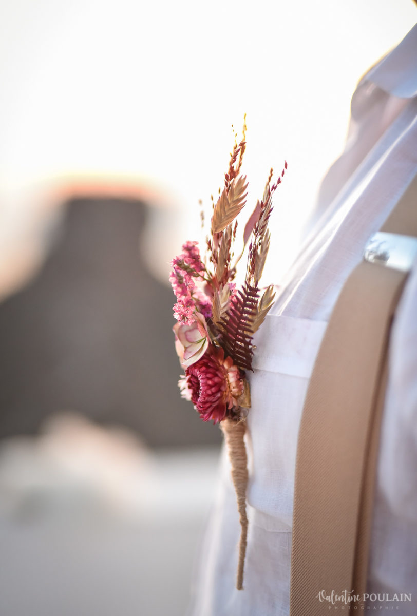 Shooting photo day after Santorin - Valentine Poulain boutonnière