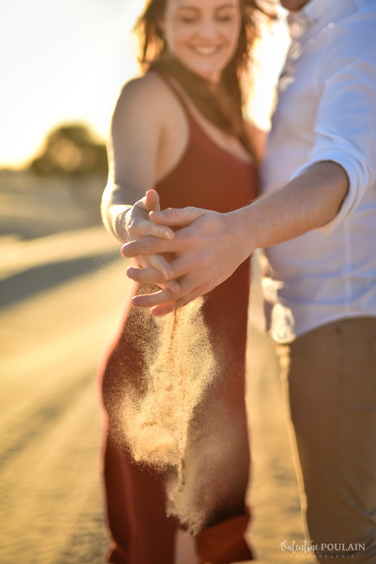 Demande en mariage Désert Dubaï - Valentine Poulain sable