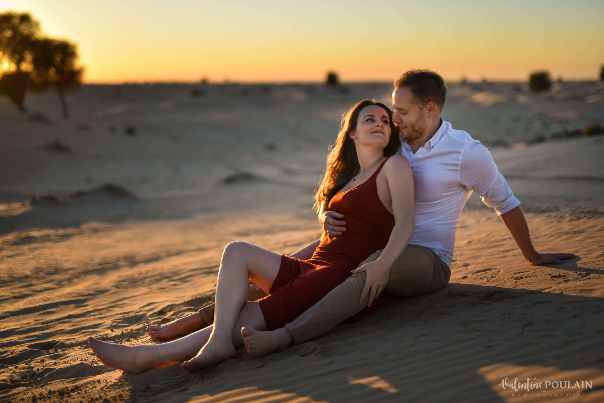 Demande en mariage Désert Dubaï - Valentine Poulain - sol