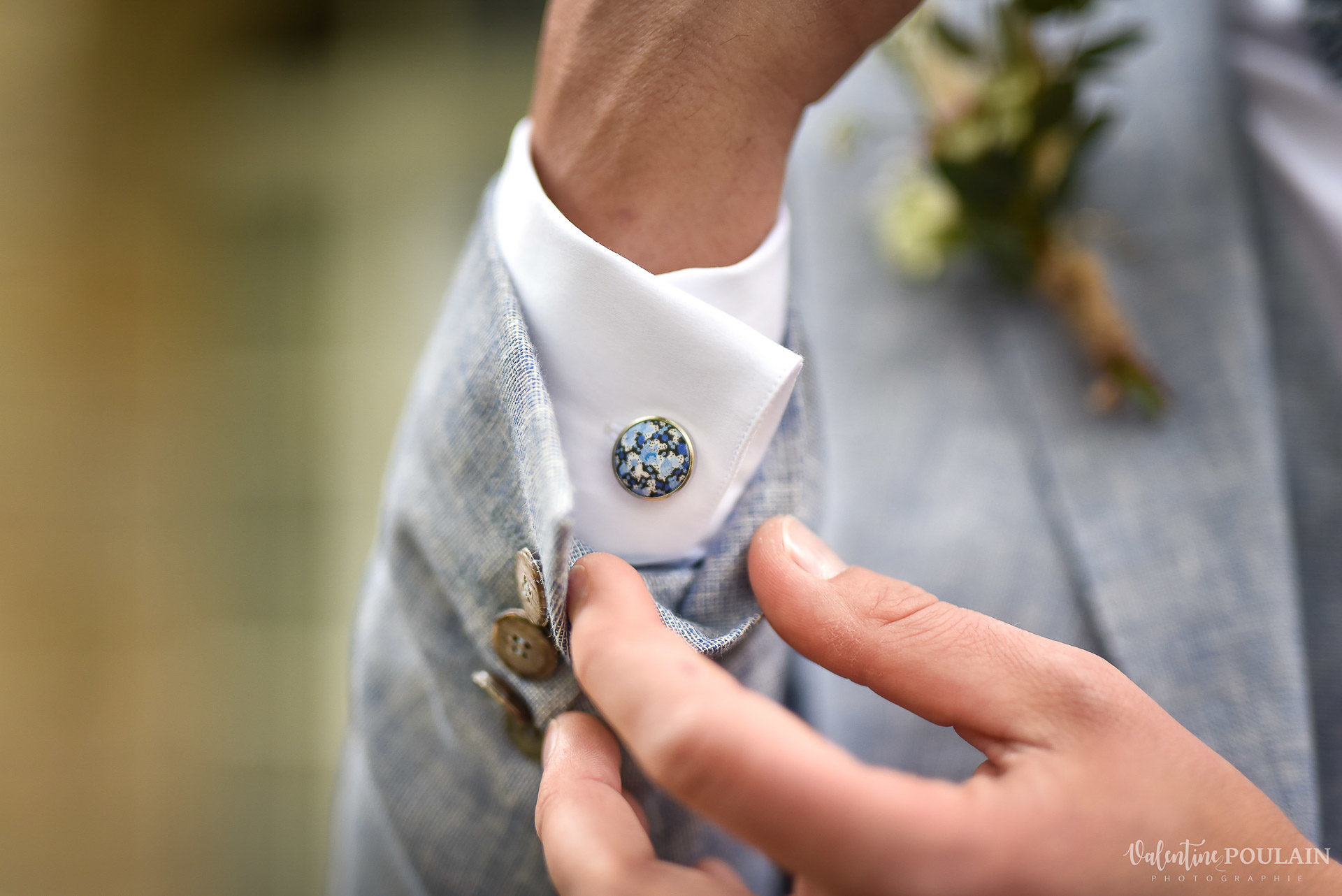 Mariage cité du train bouton manchette - Valentine Poulain
