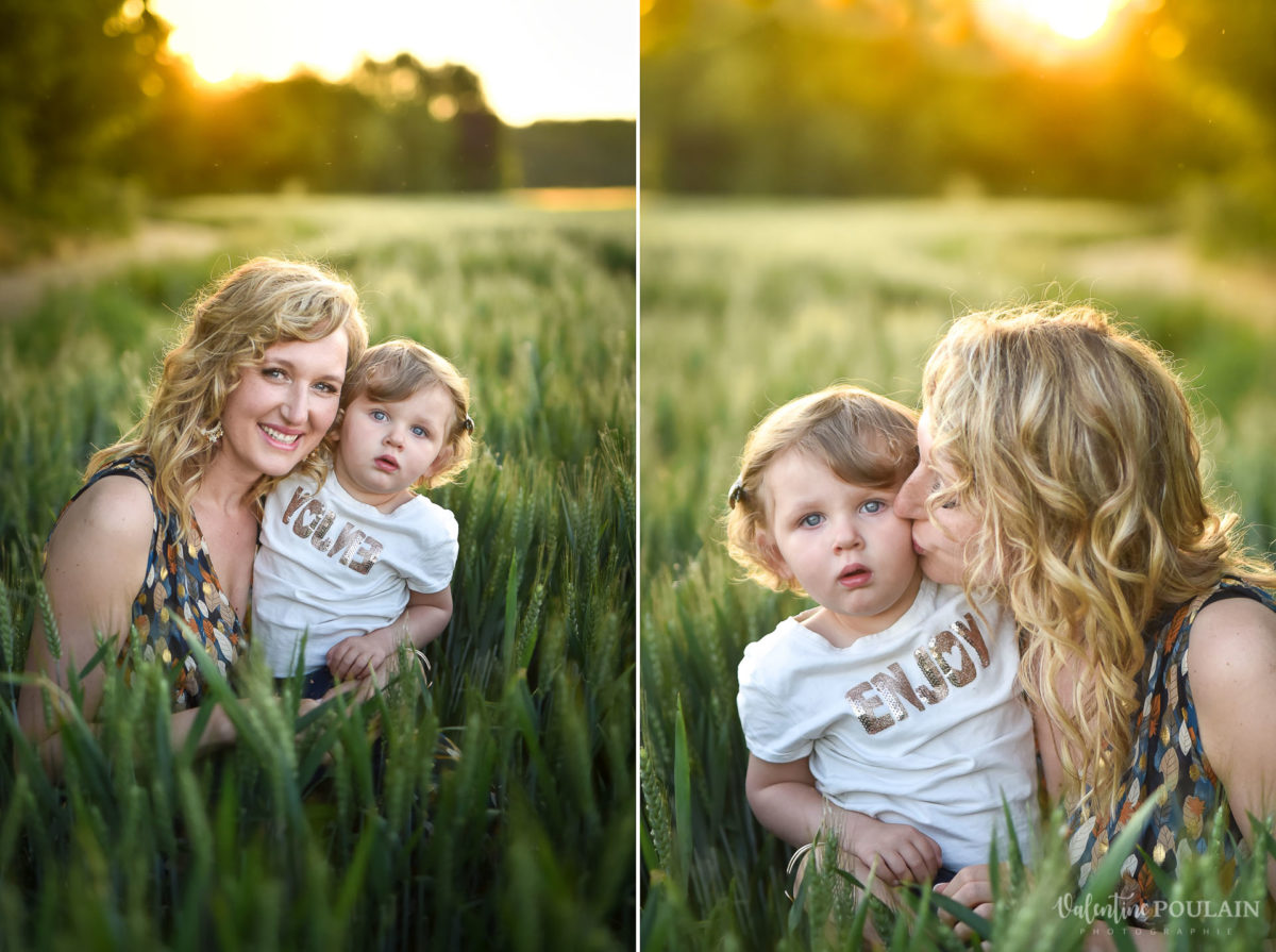 Séance photo Famille champs blé - Valentine Poulain portrait enfant