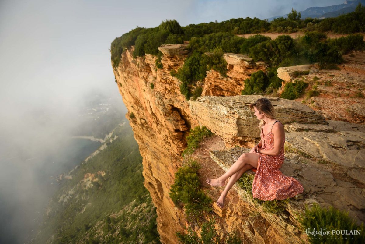 vue précipice Shooting Portrait Calanques Sud - Valentine Poulain