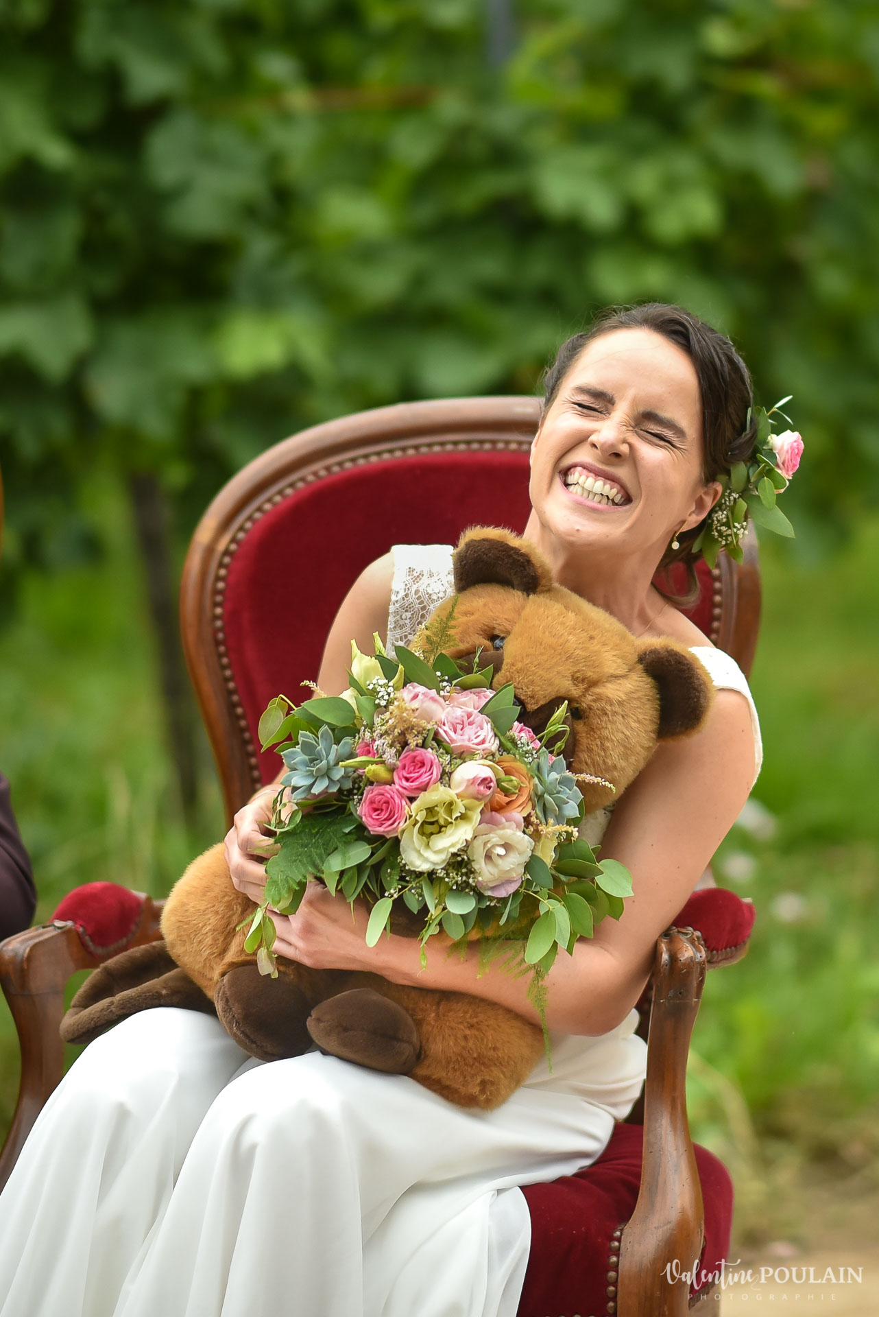 Mariage Domaine viticole Achillée - Valentine Poulain nounours