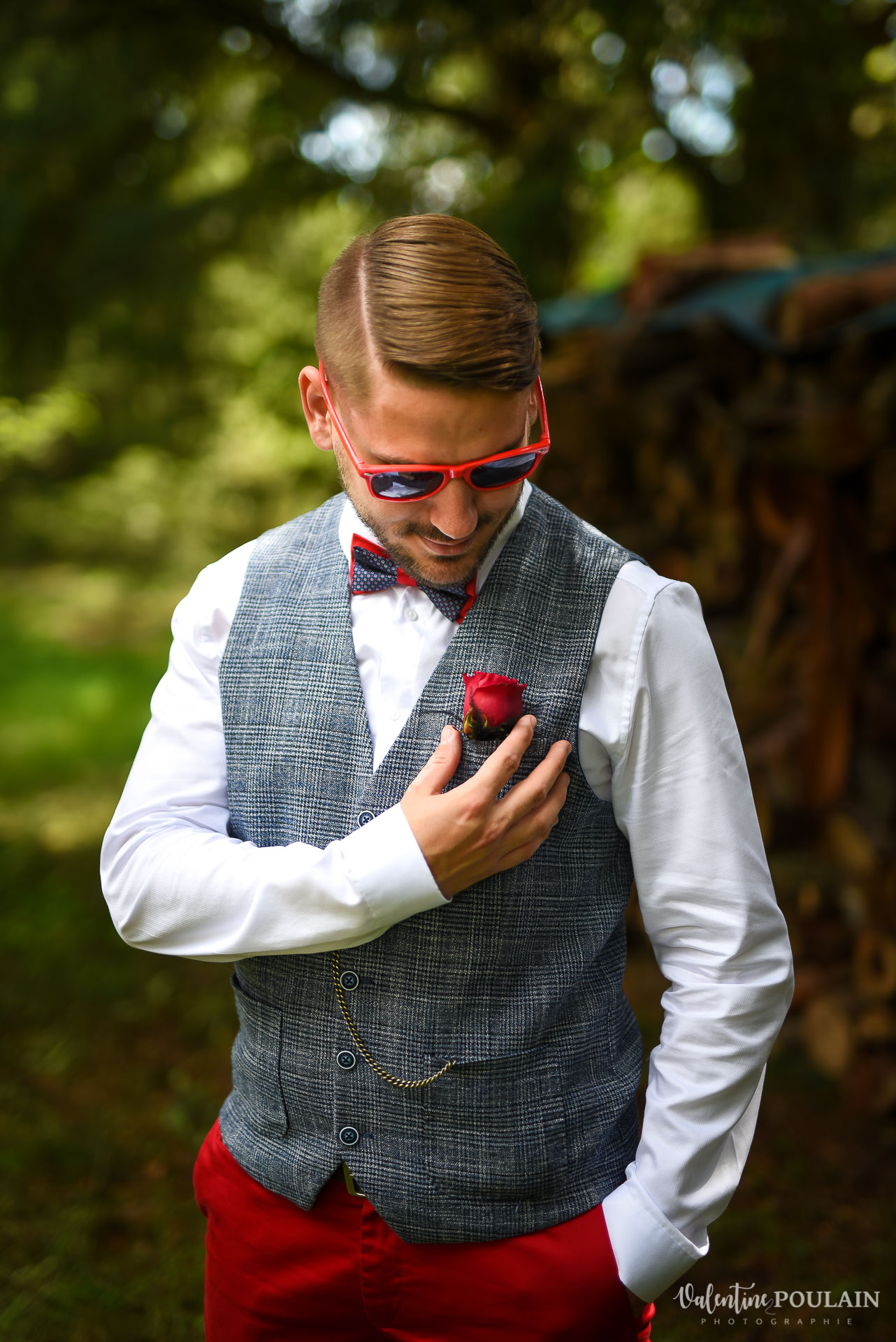 Mariage vintage rockabilly - Valentine Poulain - boutonnière