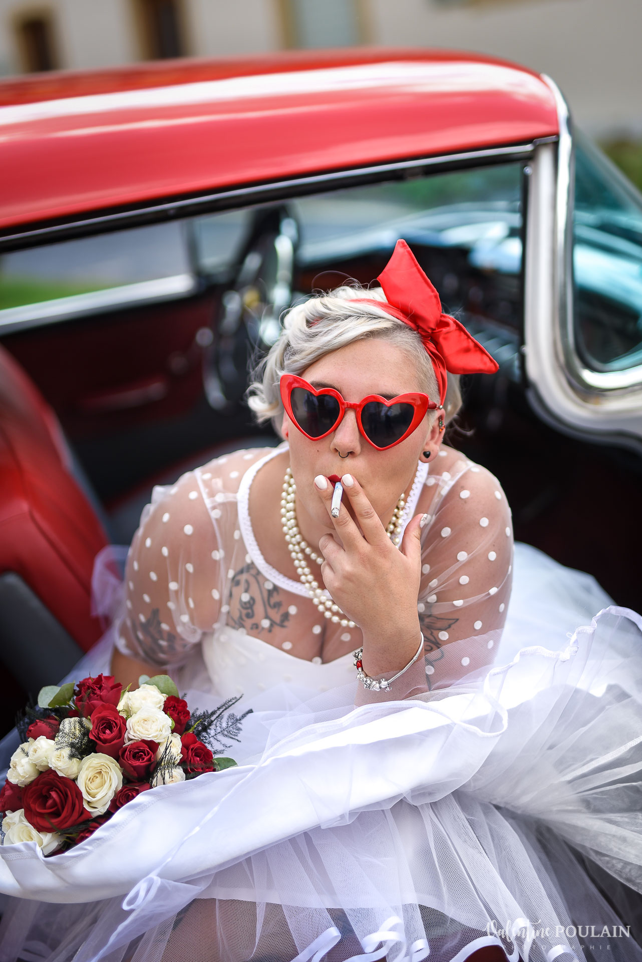Mariage vintage rockabilly - Valentine Poulain fumée