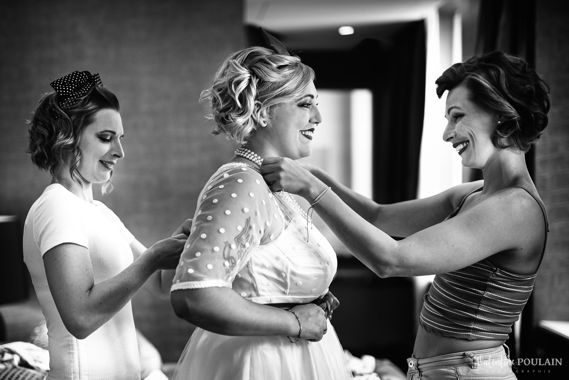 Mariage vintage rockabilly - Valentine Poulain n & b proches