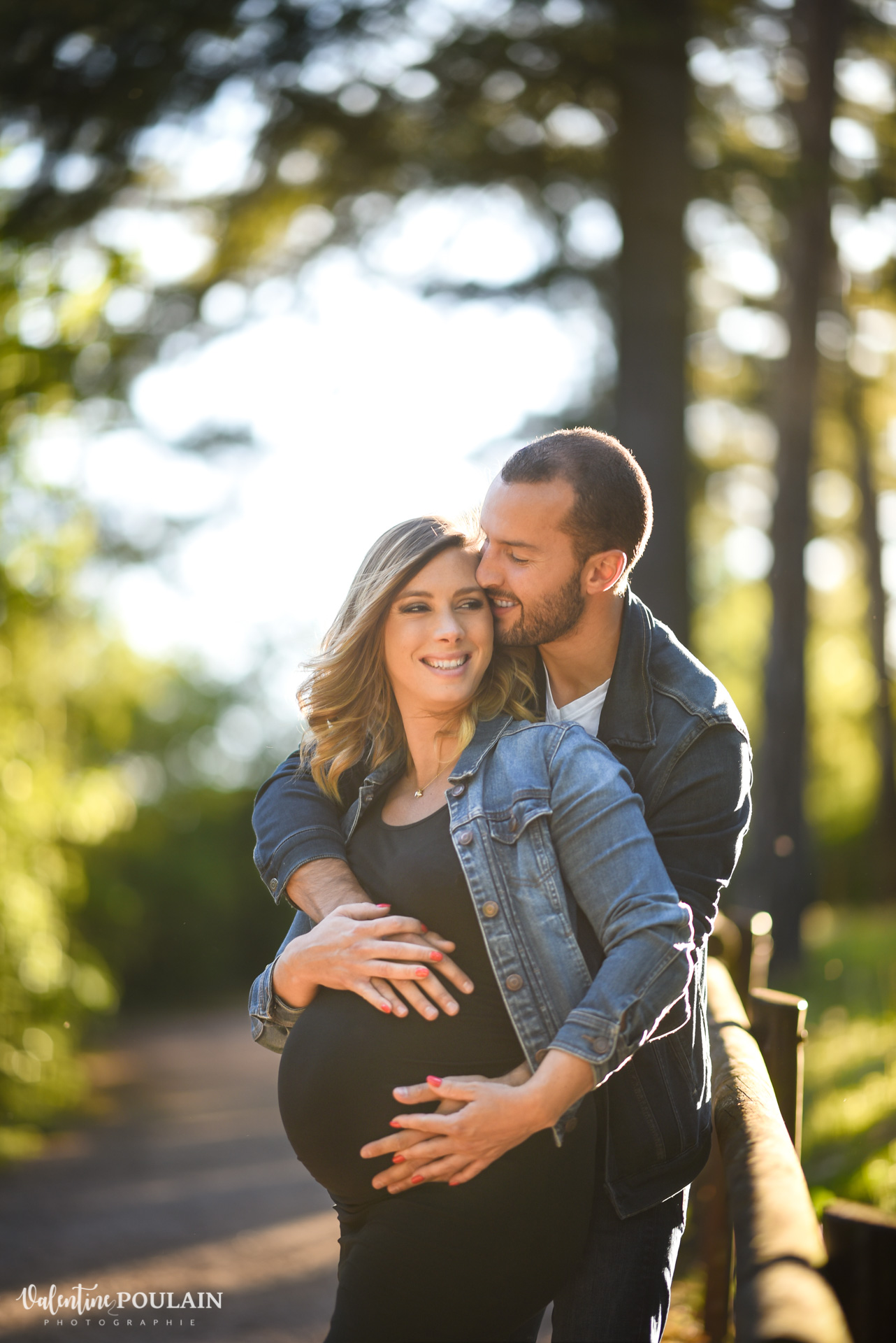 Shooting grossesse sunset montagne couple - Valentine Poulain
