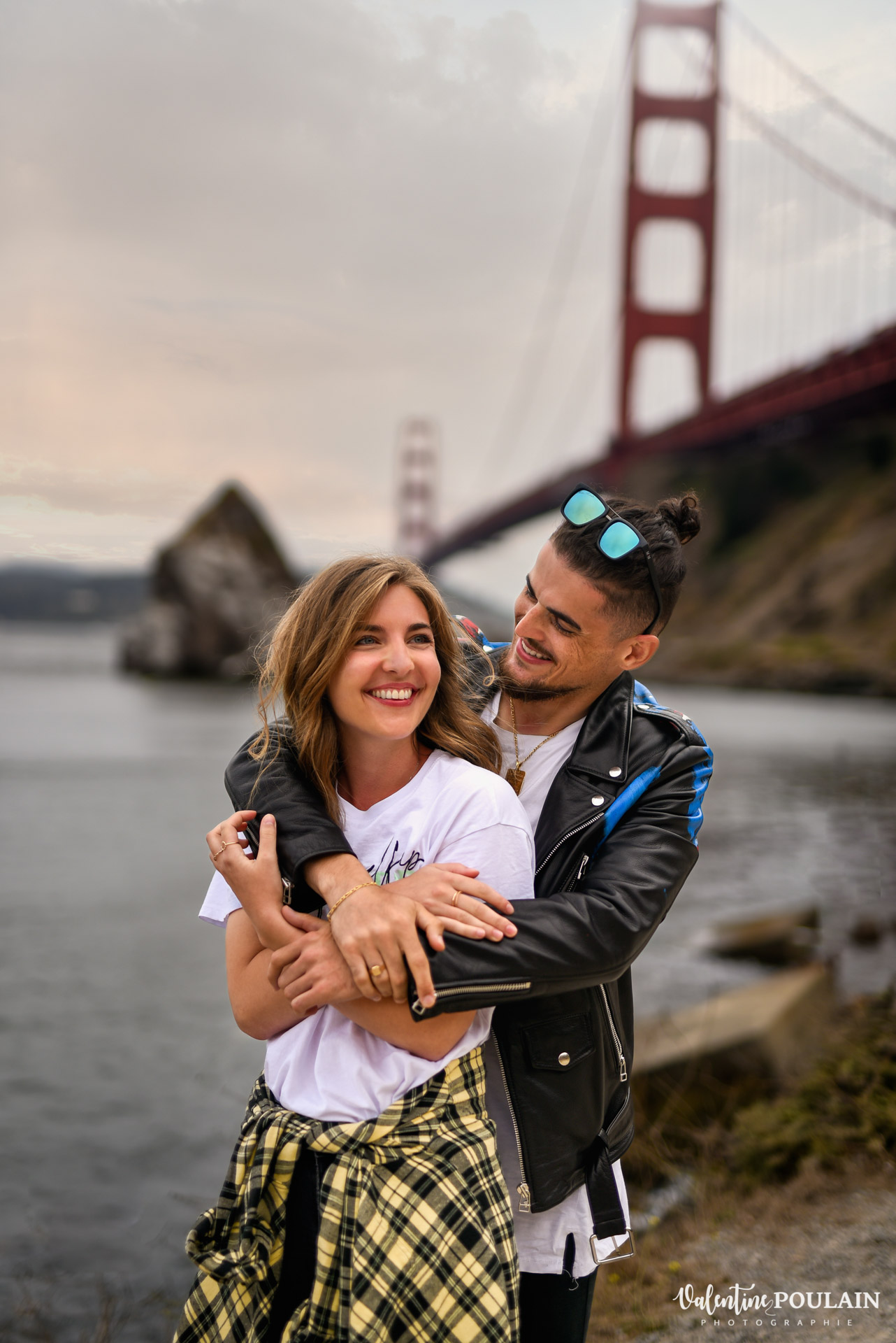 Shooting couple San Fransisco - Valentine Poulain câlin